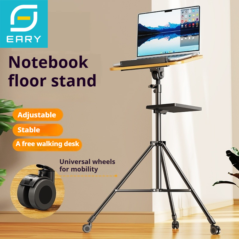 Projector Floor Stand Tripod Adjustable - Eary tripé de madeira para laptop
