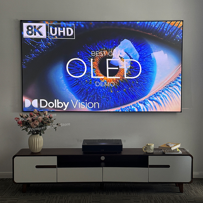 Ultra Short Throw Laser Projector 4K - 80 Polegada nova tela de projeção