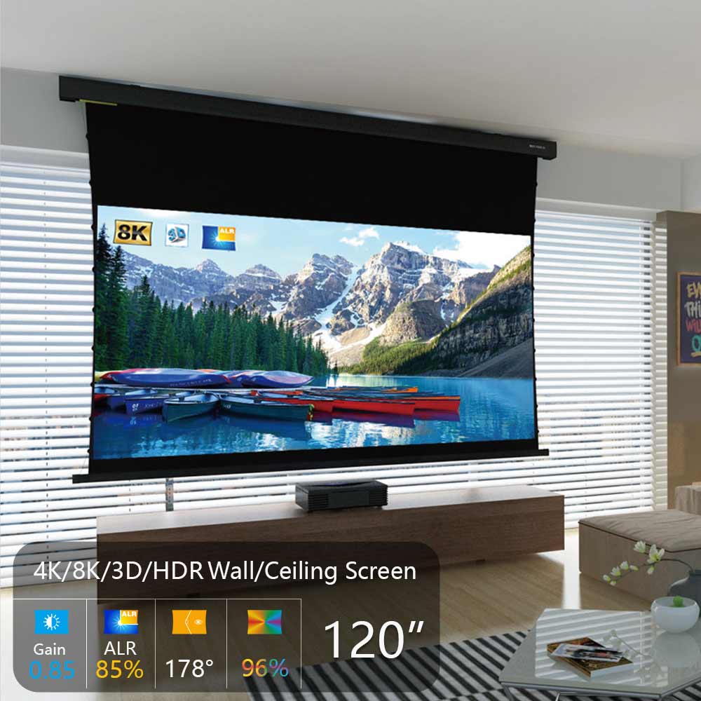 Projector Screen 120 Inch Motorized Ambient - 120 polegada motorizado teto elétrico roll