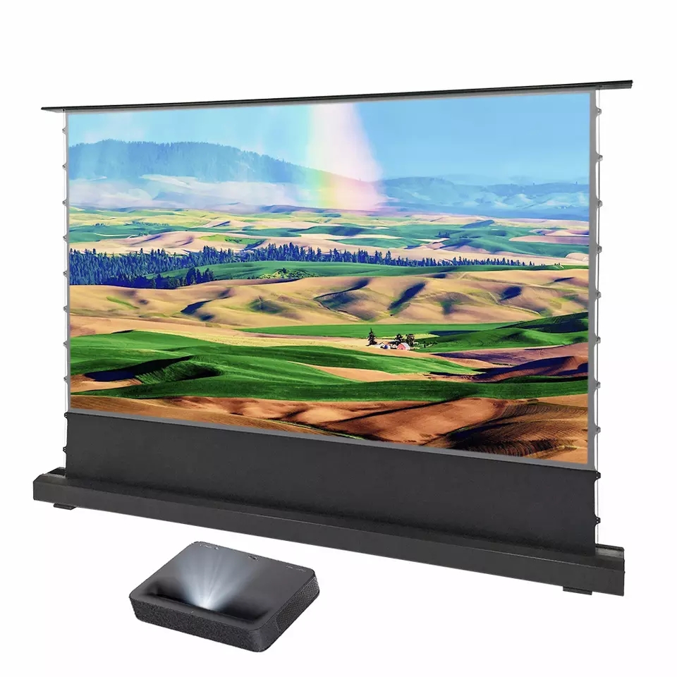 Ultra Short Throw Laser Projector 4K - XJK atacado piso motorizado subindo tela