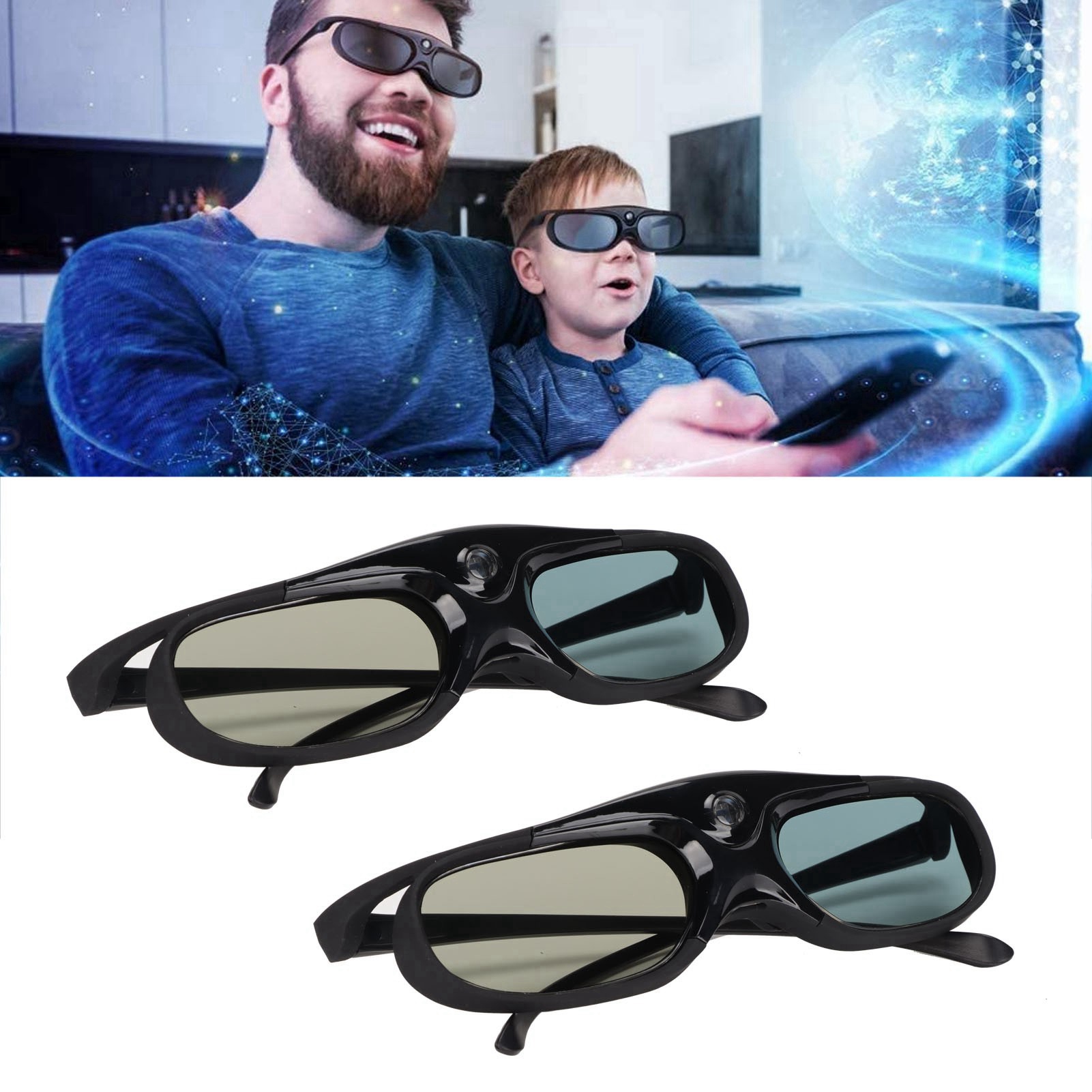 Active 3D Glasses Dlp Link Projector - Óculos de obturador ativo 3d, 144hz,