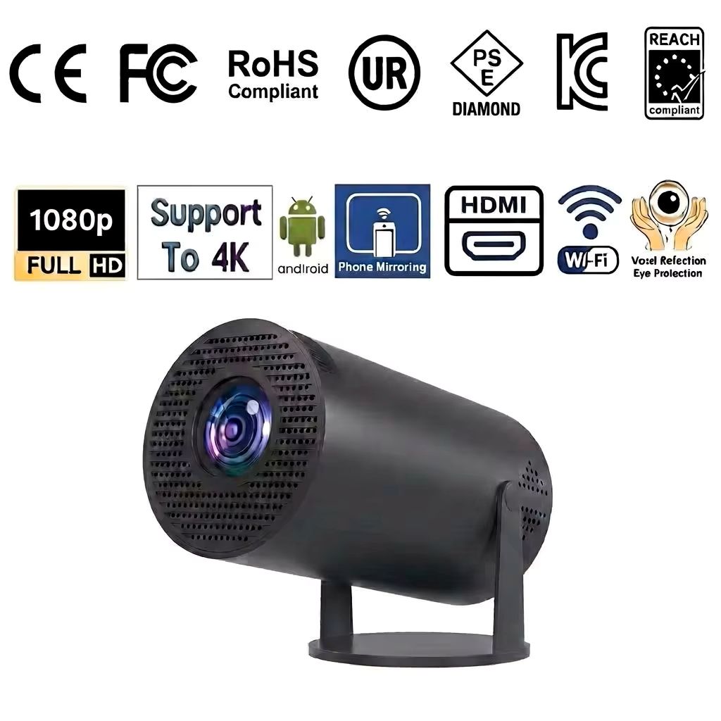 Projetor portátil 1080P, 200 A - 4K Smart Projector Android 11 Wifi 6 avaliação e preço
