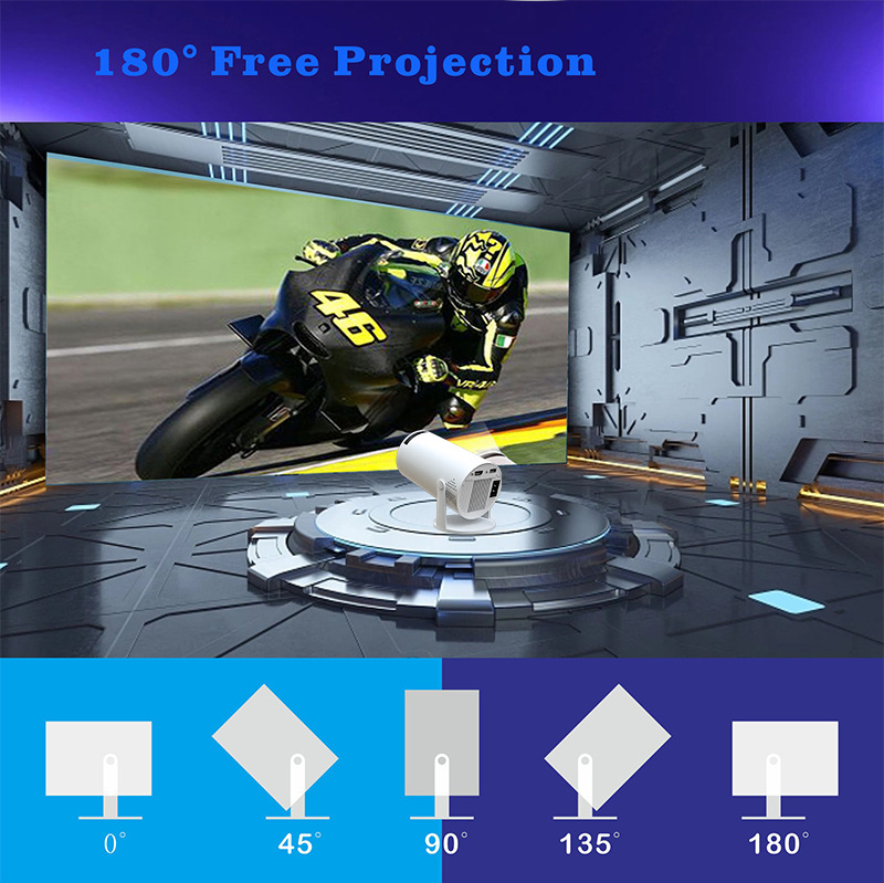 Projetor portátil 1080P, 200 A - 4K Smart Projector Android 11 Wifi 6 avaliação e preço