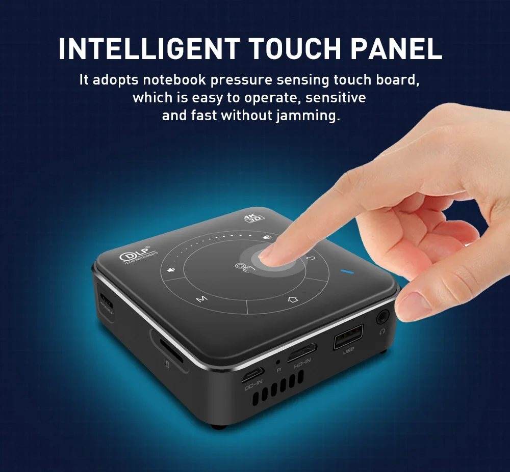 Mini projetor portátil 3D 4K D - Mini Portable Projector Rechargeable Battery avaliação e preço