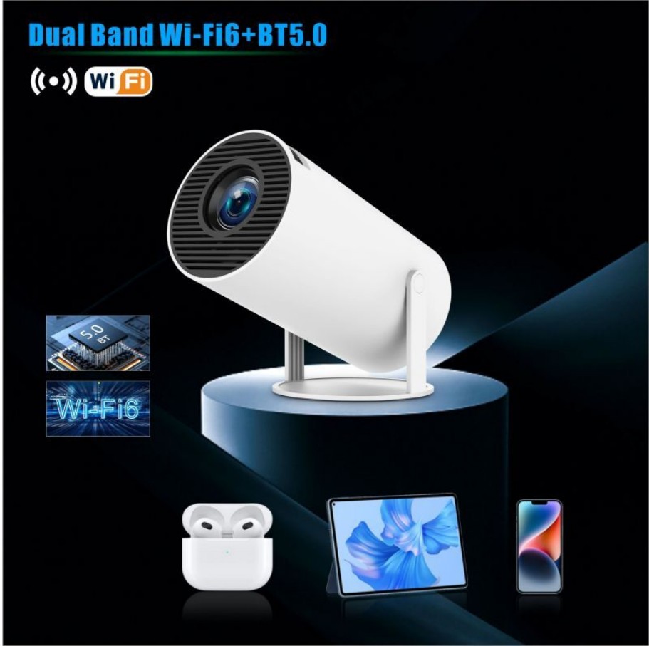 Mini Projetor Inteligente HY30 - 4K Smart Projector Android 11 Wifi 6 avaliação e preço