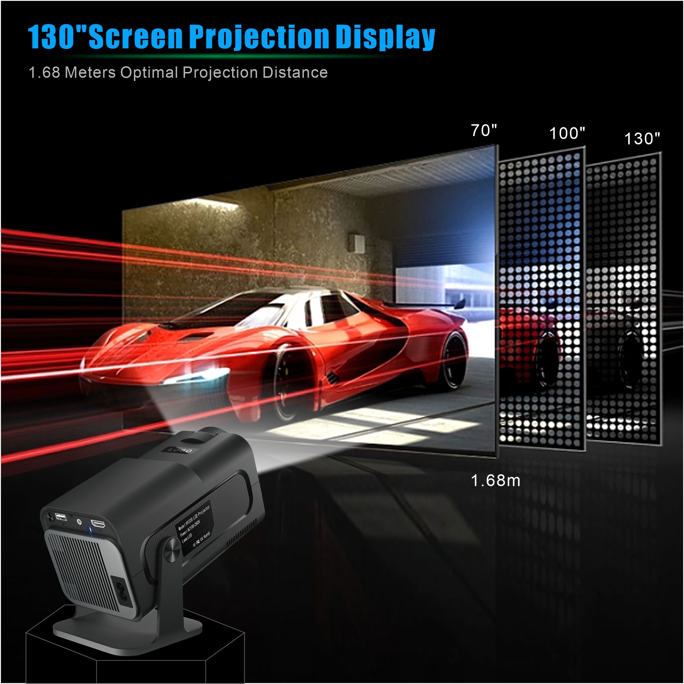 Mini projetor inteligente para - 4K Smart Projector Android 11 Wifi 6 avaliação e preço