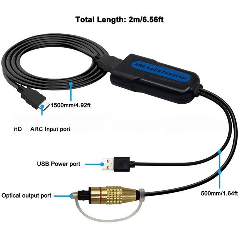 Extrator de Áudio ARC EARC Com - Optical Audio Hdmi Earc Extractor avaliação e preço