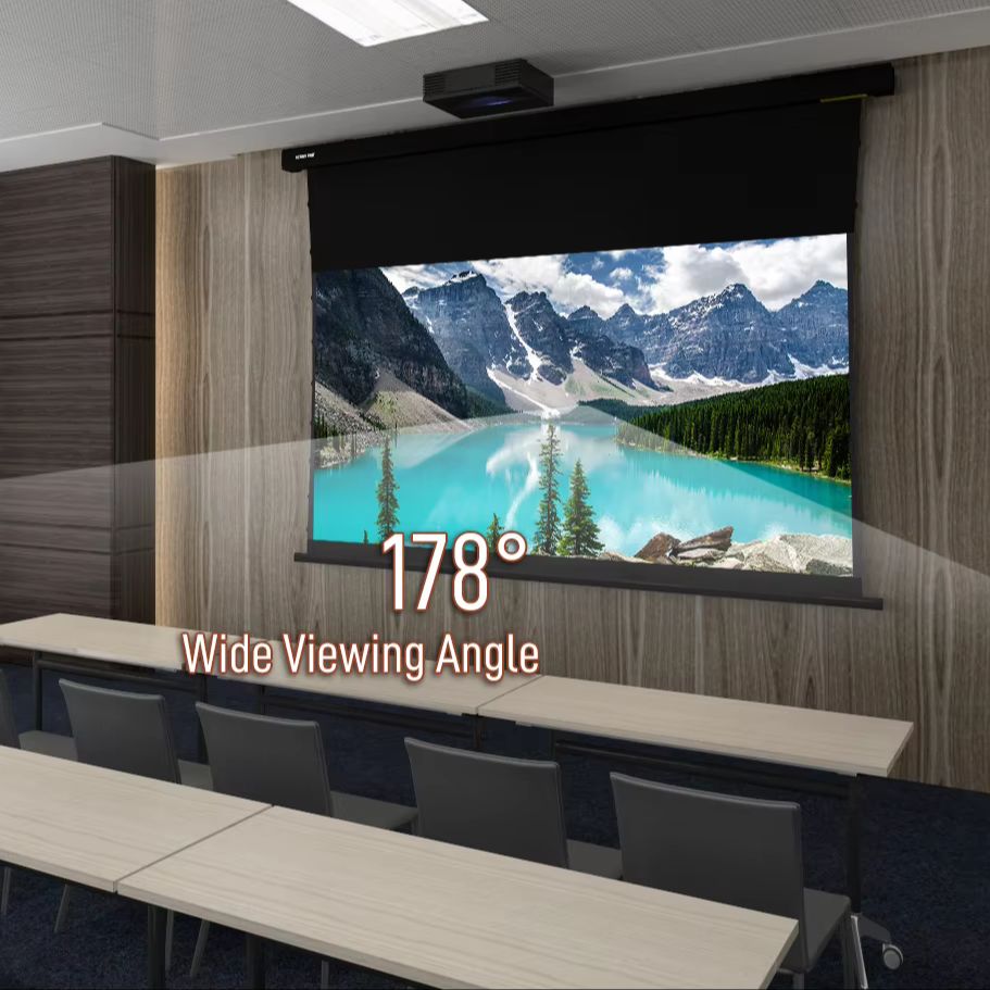 120 polegada motorizado teto e - Projector Screen 120 Inch Motorized Ambient avaliação e preço