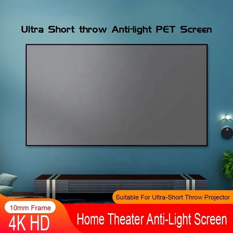 80 100 120 polegadas Ultra cur - Alr Ambient Light Rejecting Projector Screen avaliação e preço
