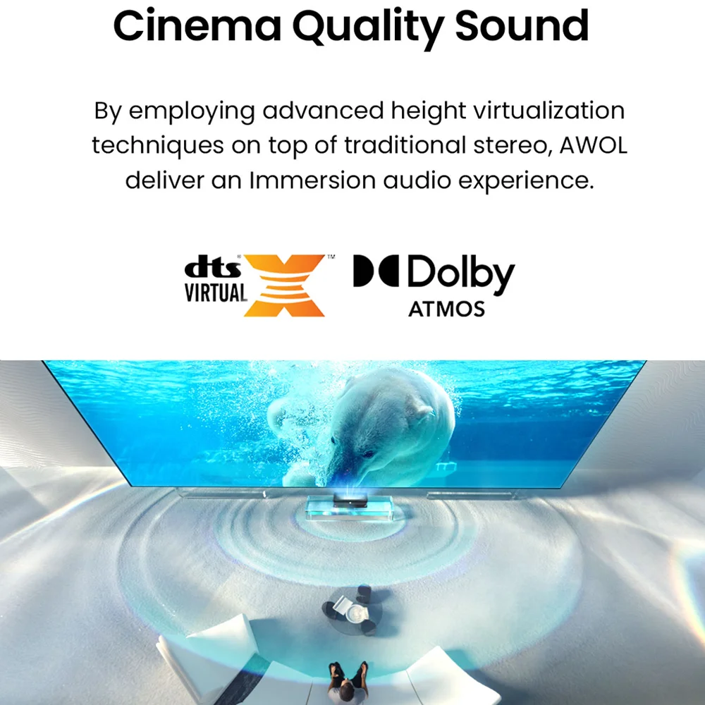 AWOL 3000 3500 Pro Projetor la - Ultra Short Throw Laser Projector 4K avaliação e preço