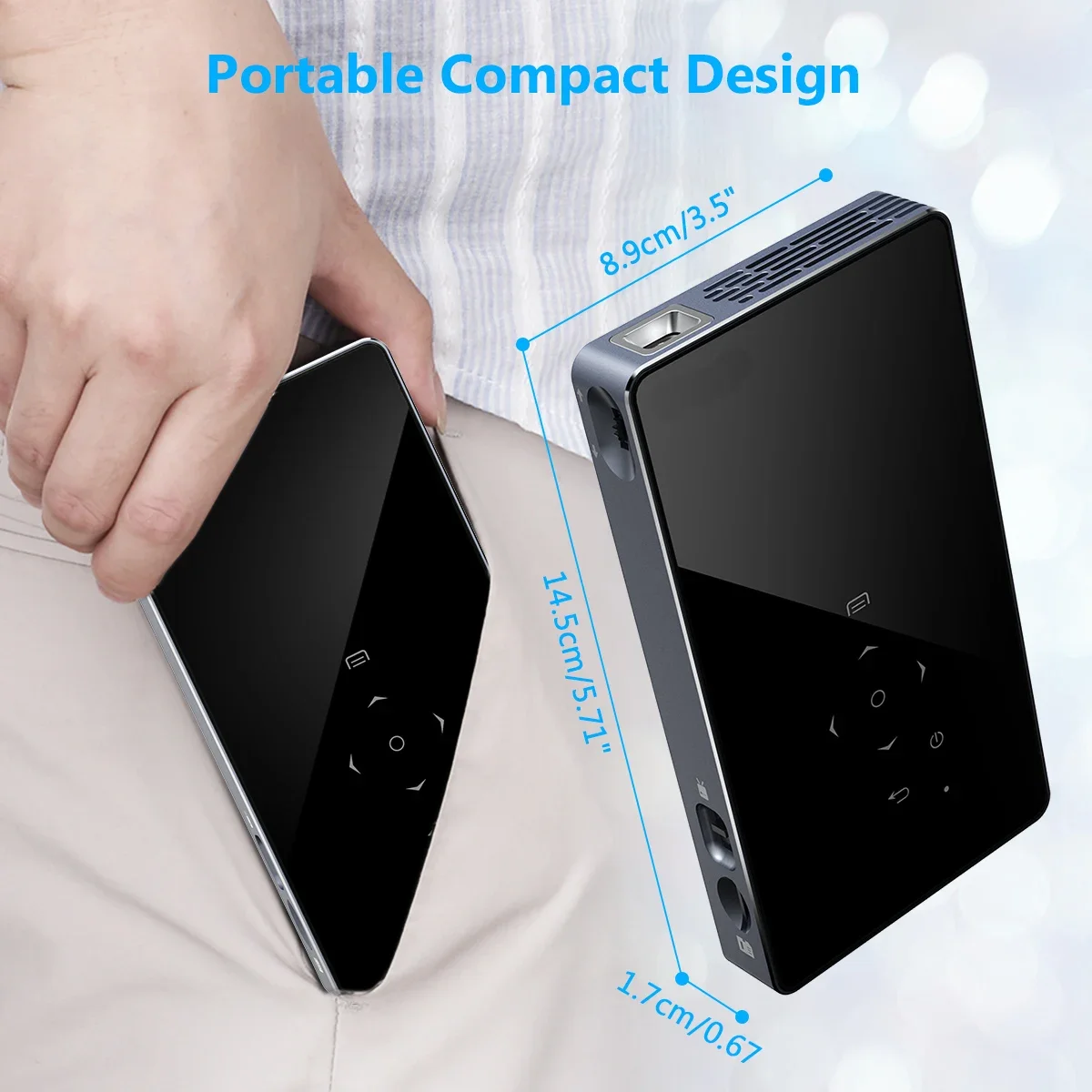 Projetor Mini Android 2026 P8I - Mini Portable Projector Rechargeable Battery avaliação e preço