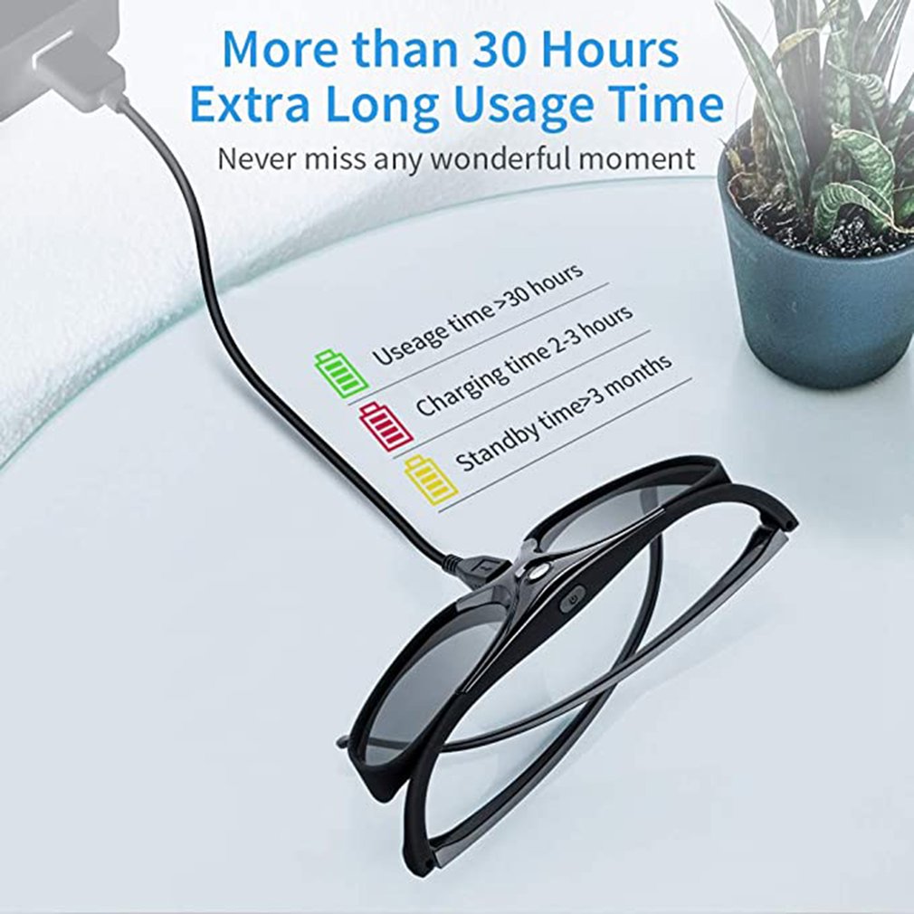 Obturador Ativo Recarregável p - Active 3D Glasses Dlp Link Projector avaliação e preço