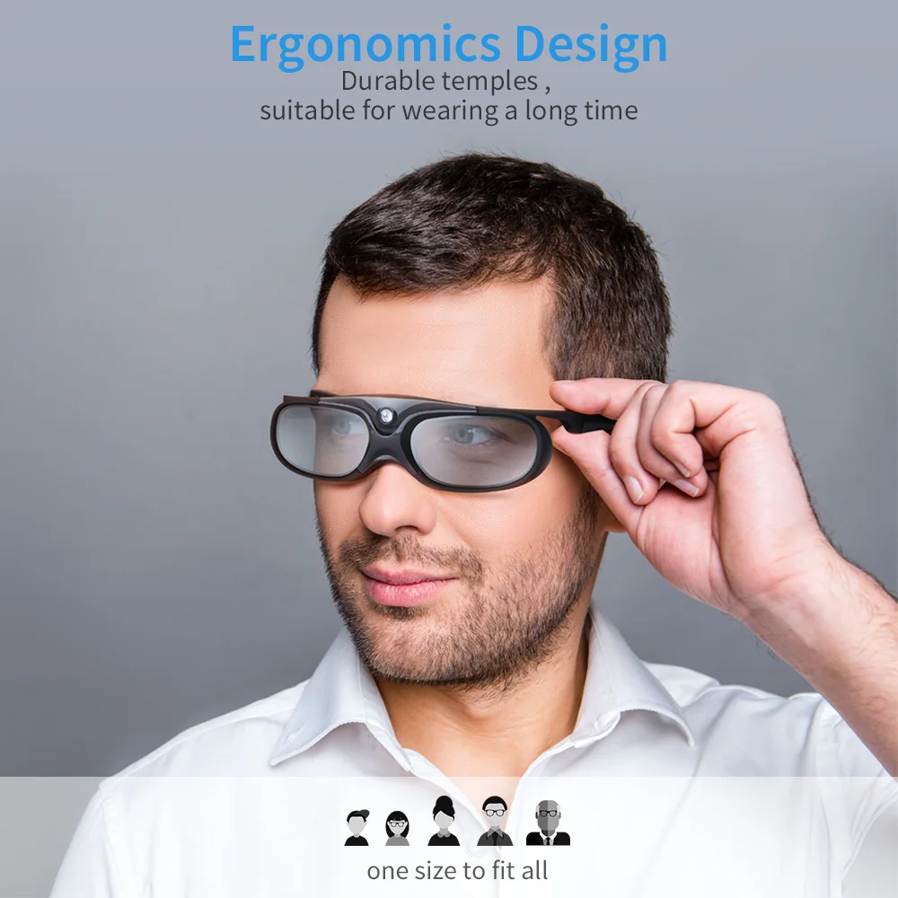 Óculos 3D com Obturador Ativo  - Active 3D Glasses Dlp Link Projector avaliação e preço