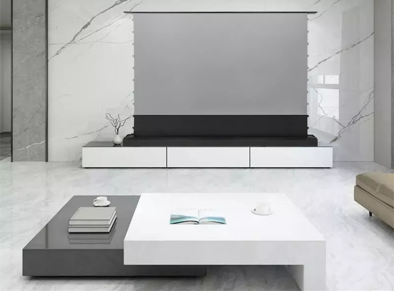 XJK atacado piso motorizado su - Ultra Short Throw Laser Projector 4K avaliação e preço