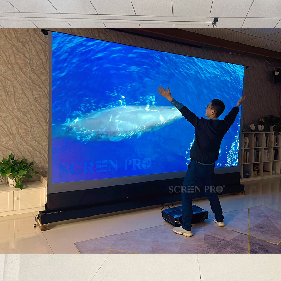Tela pro piso elétrico subindo - Ultra Short Throw Laser Projector 4K avaliação e preço