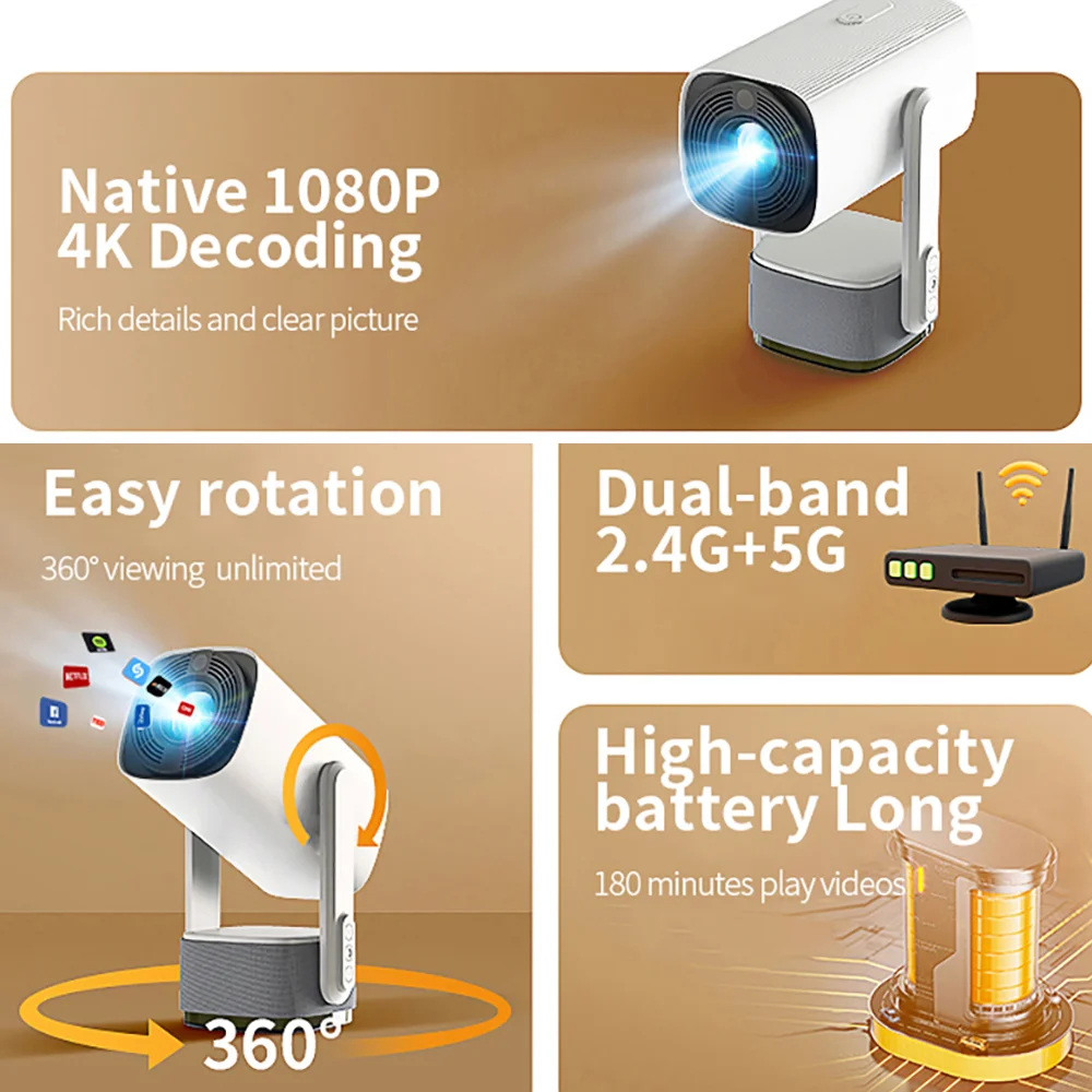 Mini Projetor Portátil com Bat - Mini Portable Projector Rechargeable Battery avaliação e preço