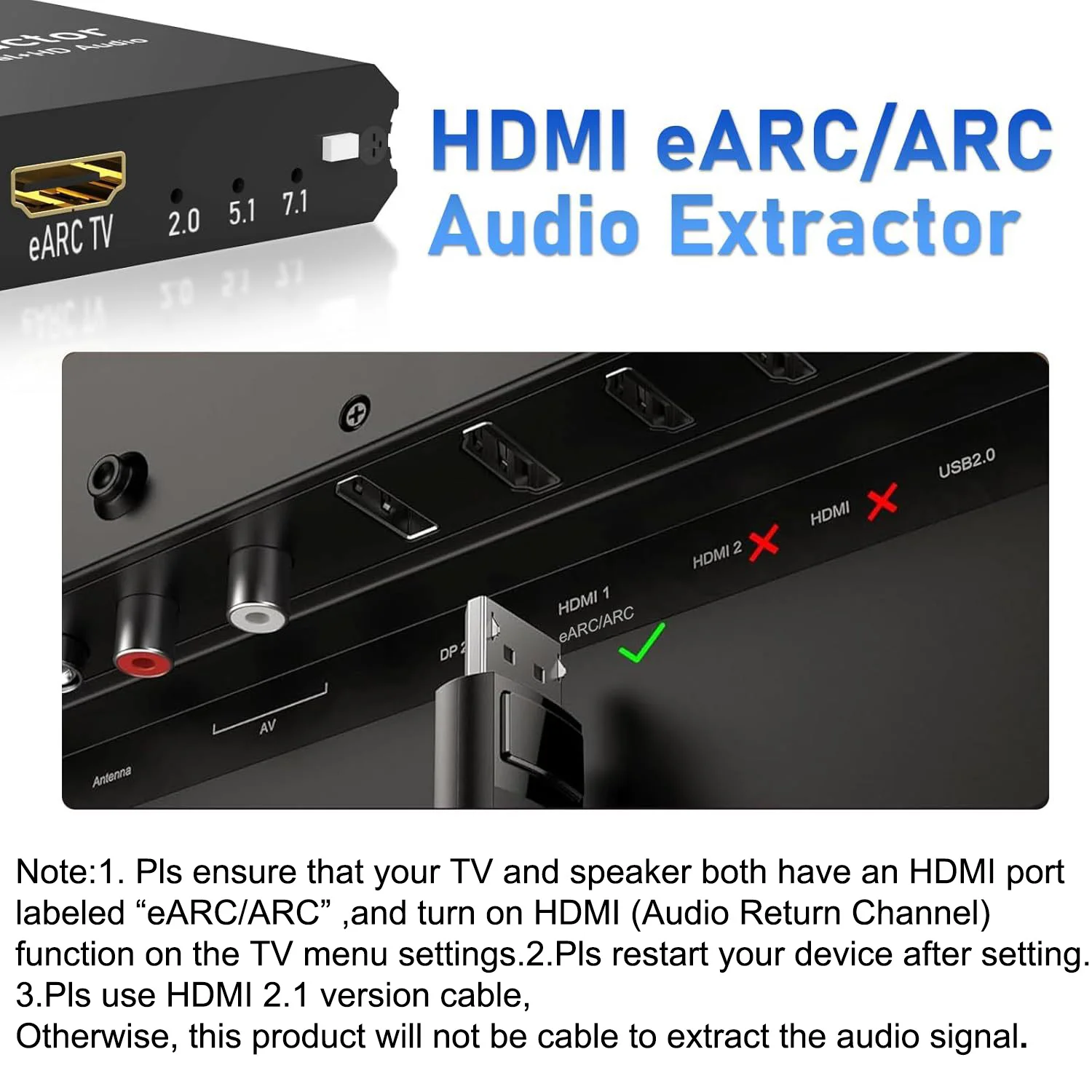 Adaptador Conversor de Áudio E - Optical Audio Hdmi Earc Extractor avaliação e preço