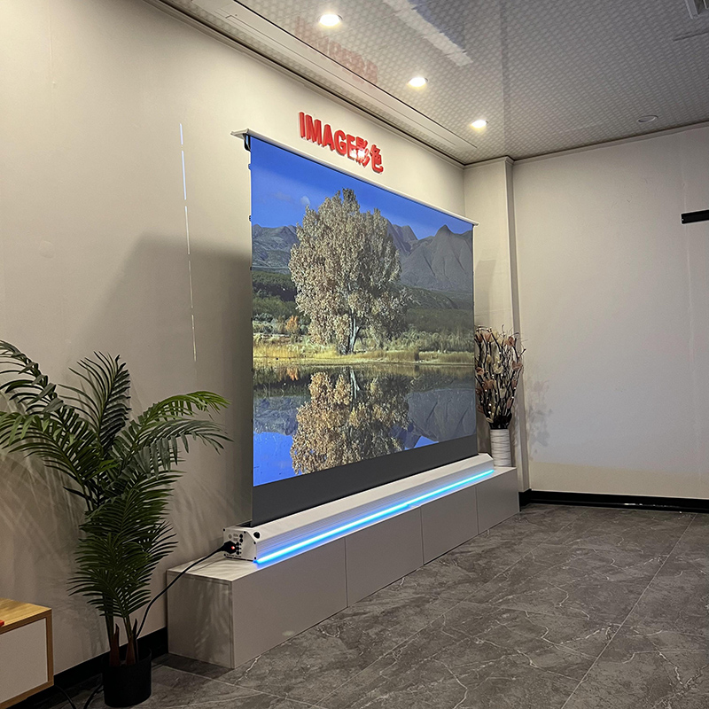 VisualMr Piso Elétrico Subindo - Alr Ambient Light Rejecting Projector Screen avaliação e preço