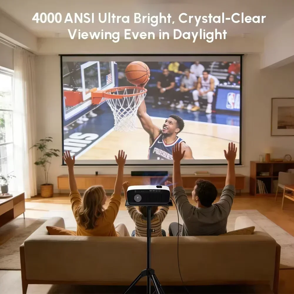 Novo projetor A9S 4K 4000ANSI  - Auto Focus Keystone Correction Projector avaliação e preço